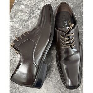 Giorgio Venturi Mens Leather Square Toe Loafers Made In Italy 6214 Brown Sz 9